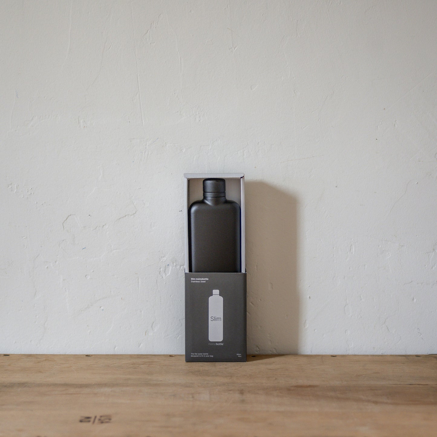 Memobottle Stainless Steel Bottle Black Slim
