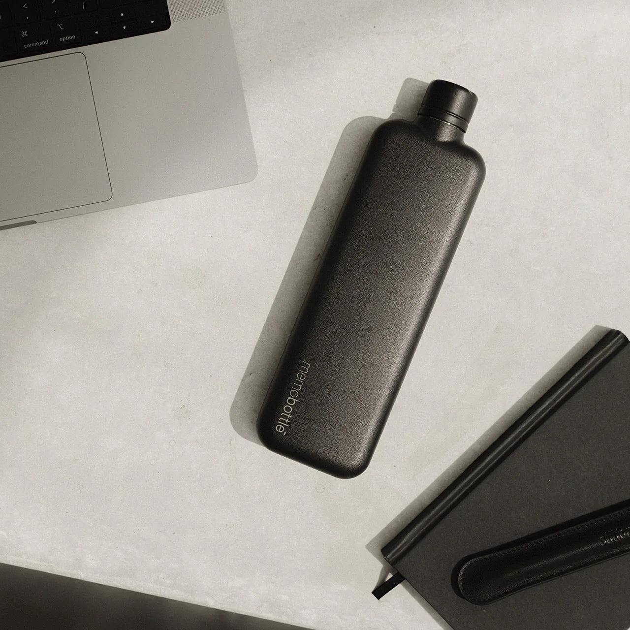 Memobottle Stainless Steel Bottle Black Slim | Memobottle | Miss Arthur | Home Goods | Tasmania