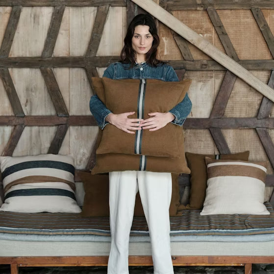 Libeco Miles Cushion Cover Oak 50cm x 50cm | Libeco | Miss Arthur | Home Goods | Tasmania