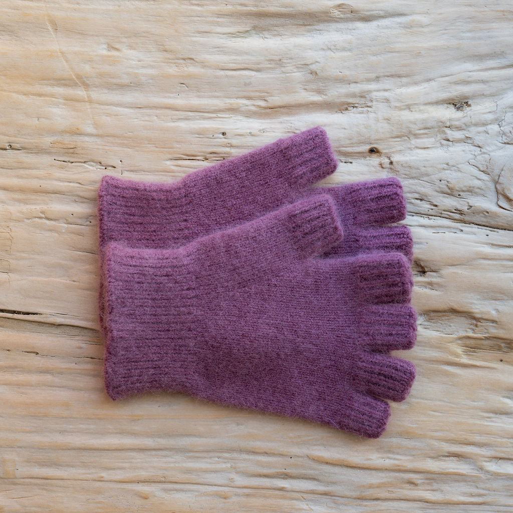 Penelope Durston Short Angora and Lambswool Fingerless Gloves Musky Pink | Penelope Durston | Miss Arthur | Home Goods | Tasmania