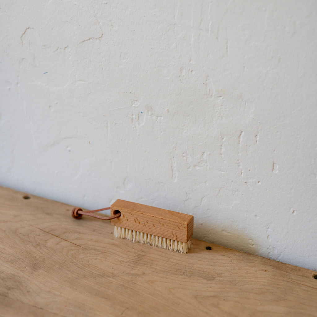 Redecker Nail Brush with Leather Strap | Redecker | Miss Arthur | Home Goods | Tasmania