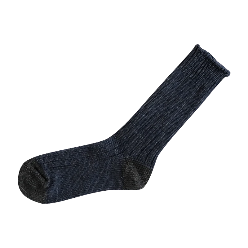 Nishiguchi Kutsushita Luxurious Cotton Ribbed Sock Denim Small | Nishiguchi Kutsushita | Miss Arthur | Home Goods | Tasmania
