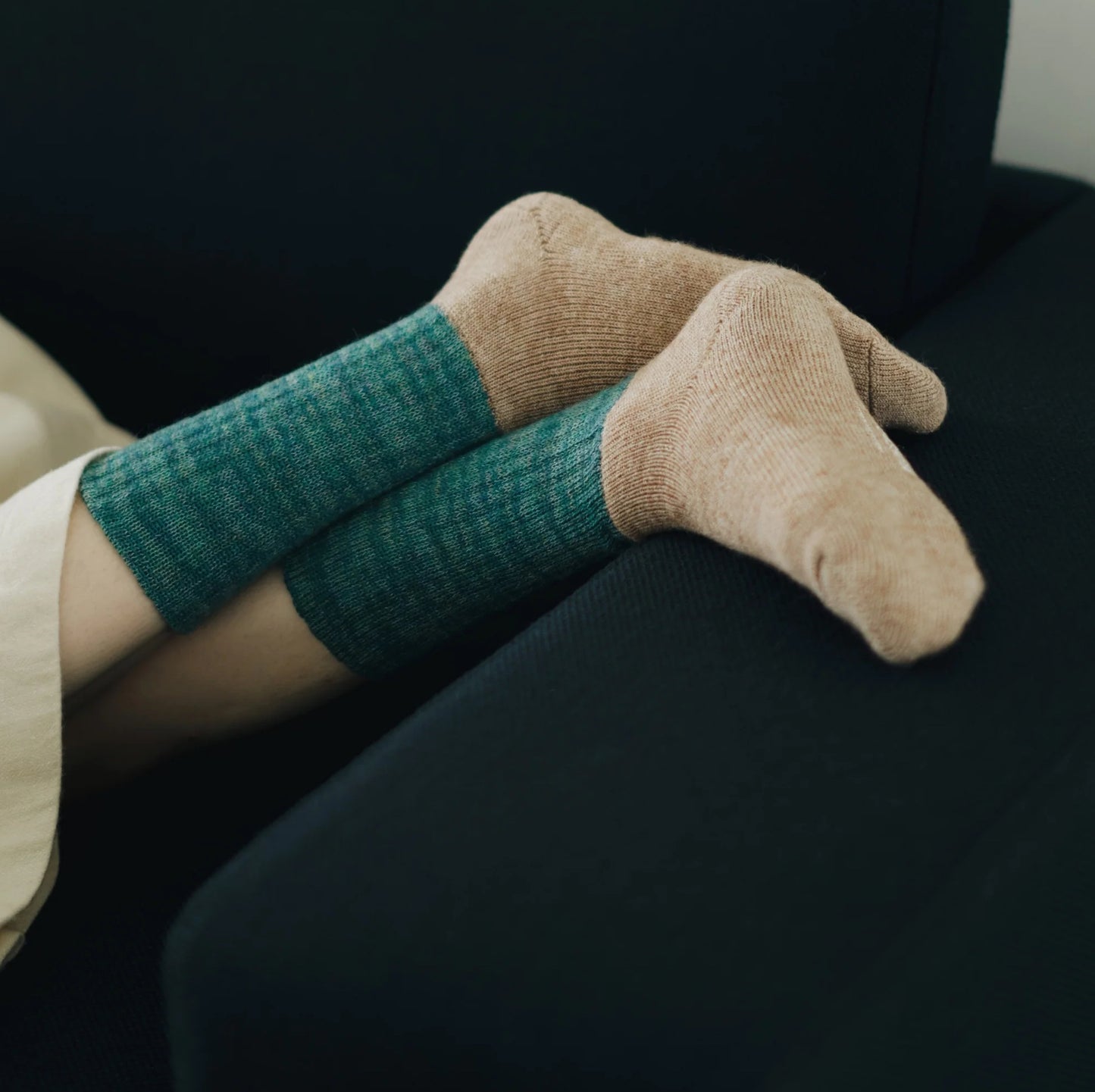 Nishiguchi Kutsushita Oslo Mohair Wool Pile Sock Trail Road Medium | Nishiguchi Kutsushita | Miss Arthur | Home Goods | Tasmania