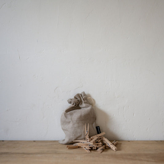 Iris Hantverk Clothes Pegs in Linen Bag | Iris Hantverk | Miss Arthur | Home Goods | Tasmania