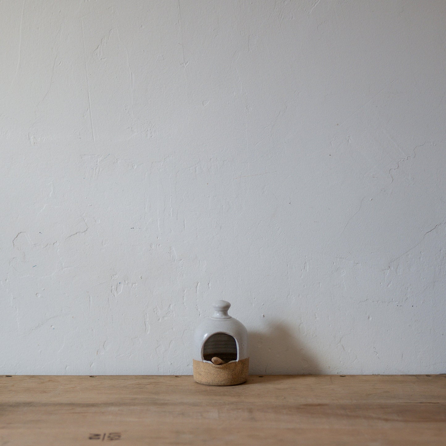 Pottery Salt Cellar with Spoon | Artisanal Goods | Miss Arthur | Home Goods | Tasmania