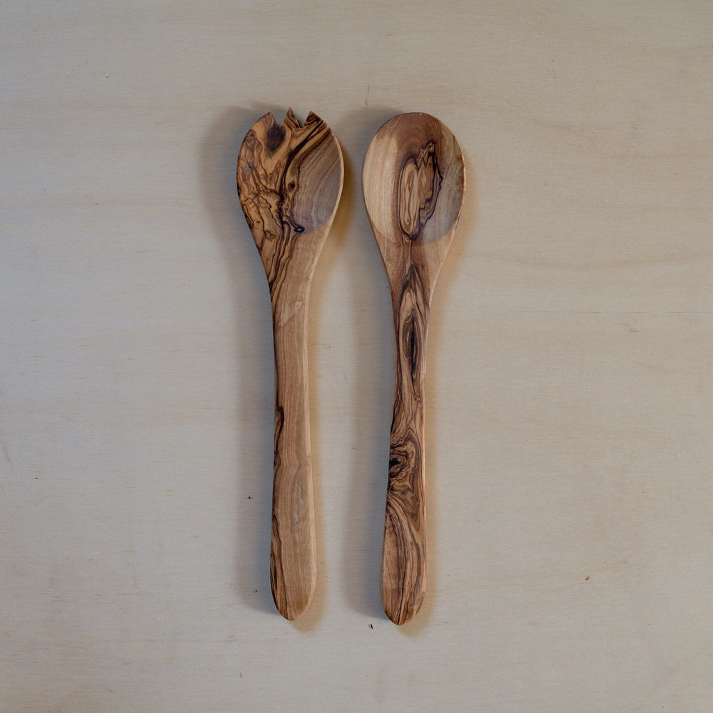 Olive Wood Salad Servers | Artisanal Goods | Miss Arthur | Home Goods | Tasmania