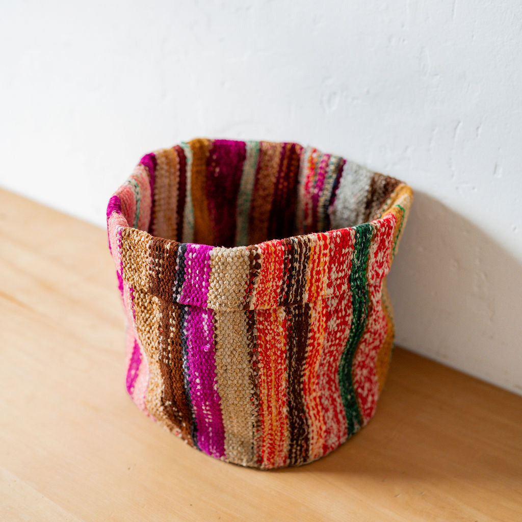 Fair Go Trading Upcycled Saree Basket Small | Fair Go Trading | Miss Arthur | Home Goods | Tasmania