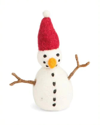 Snowman Felt Decoration Red | Gry & Sif | Miss Arthur | Home Goods | Tasmania