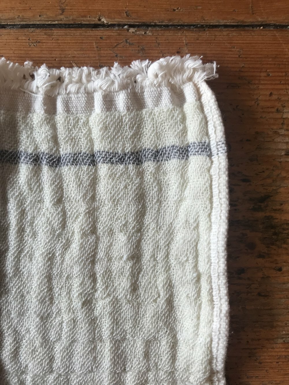 Tenimuhoh Pocket Towel Beige Navy Line | Tenimuhoh | Miss Arthur | Home Goods | Tasmania