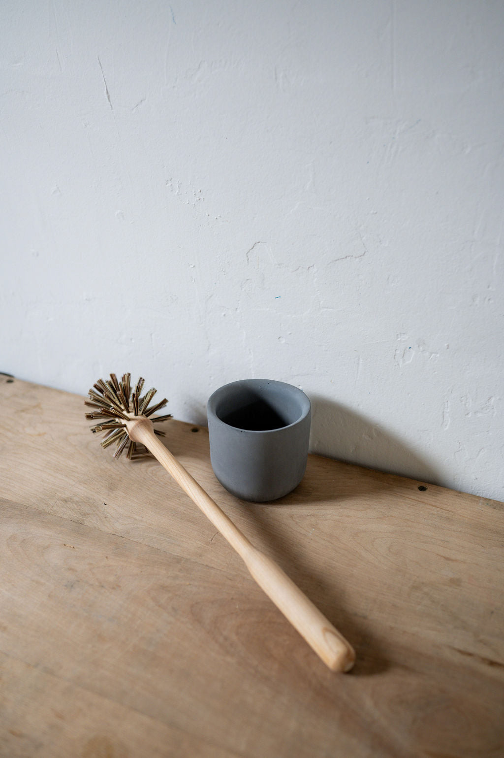 Iris Hantverk Toilet Brush Birch Concrete Cup Dark Grey | Iris Hantverk | Miss Arthur | Home Goods | Tasmania