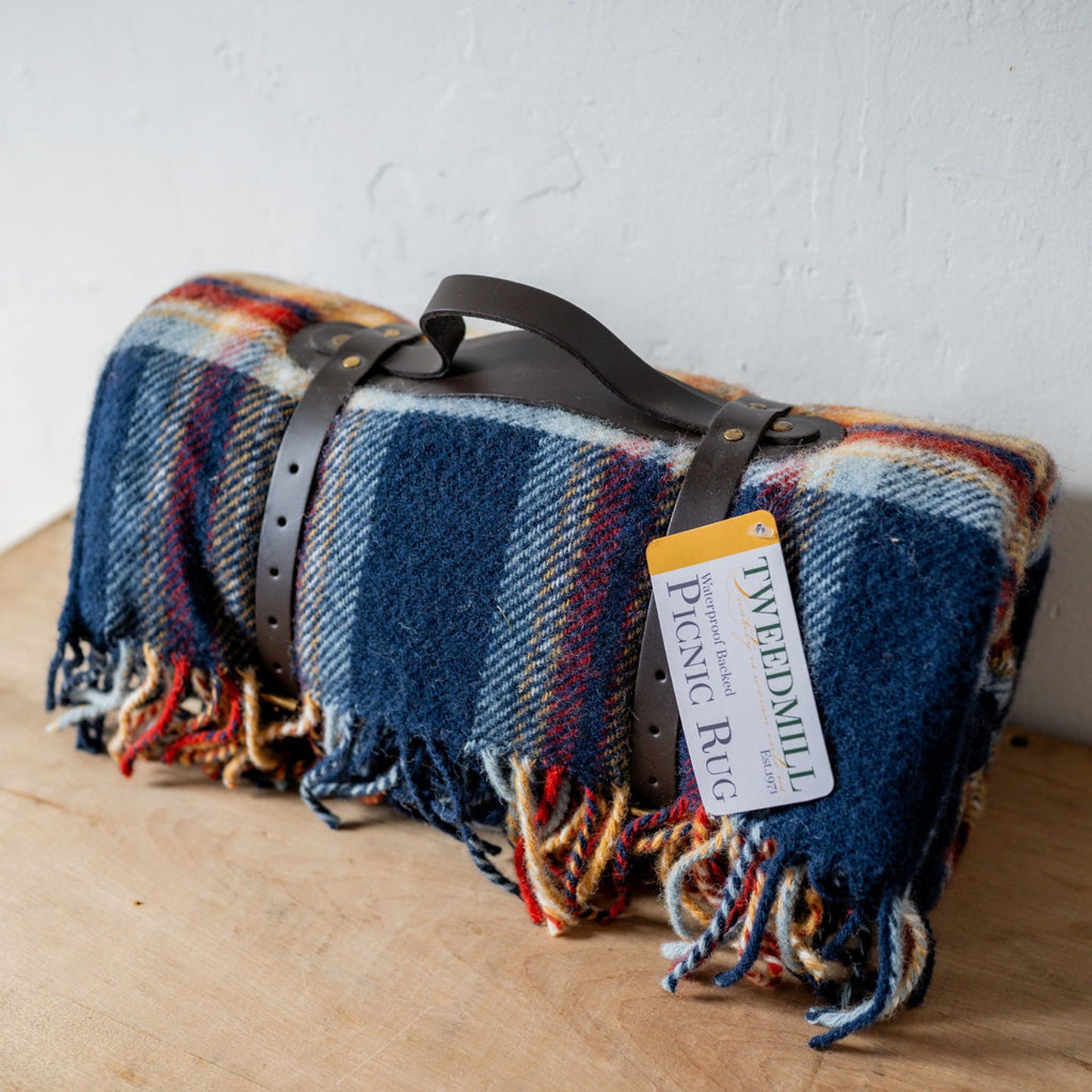 Tweedmill Textiles Polo Wool Picnic Rug Jubilee Navy | Tweedmill Textiles | Miss Arthur | Home Goods | Tasmania
