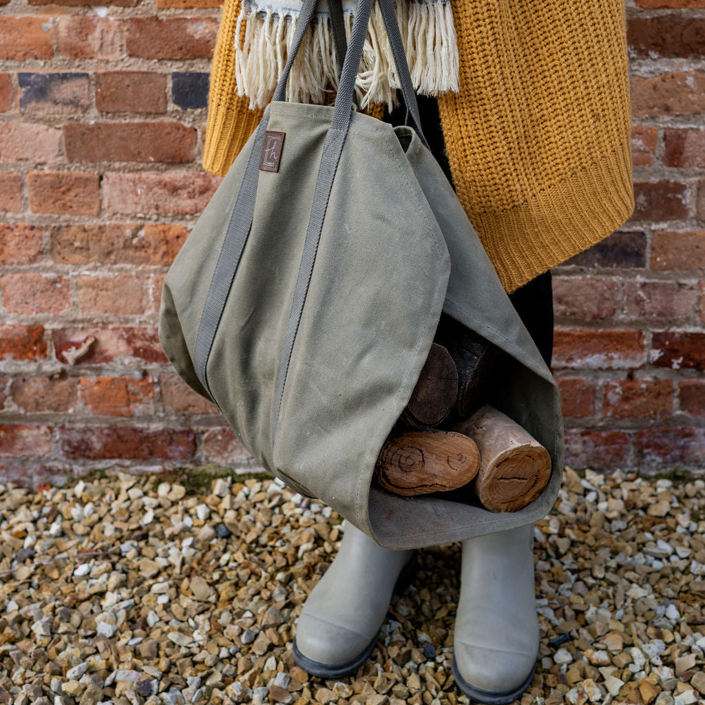 Waxed Canvas Log Carrier | Heaven in Earth | Miss Arthur | Home Goods | Tasmania