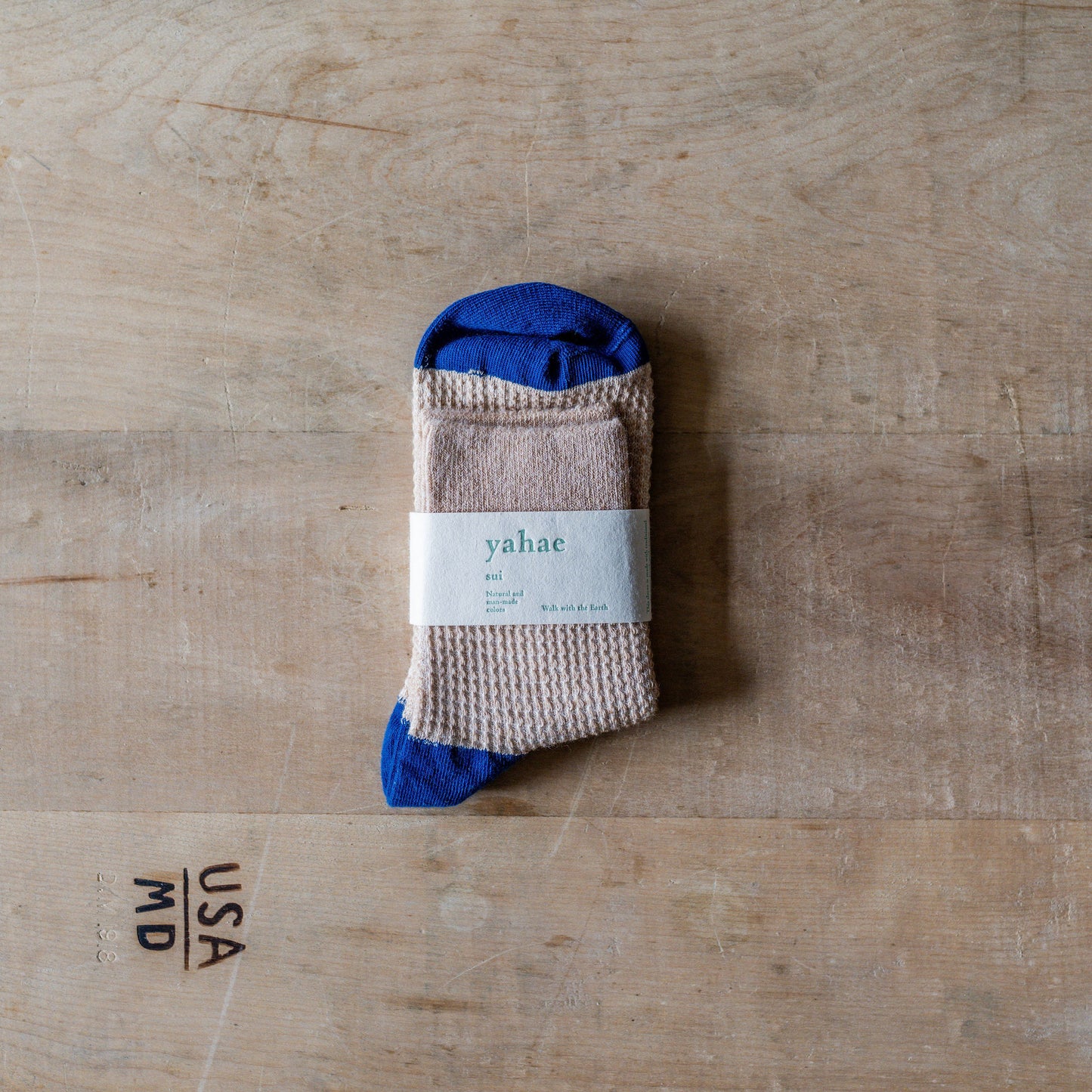 Yahae Organic Cotton Waffle Pattern Ankle Socks Brown Small | Yahae | Miss Arthur | Home Goods | Tasmania