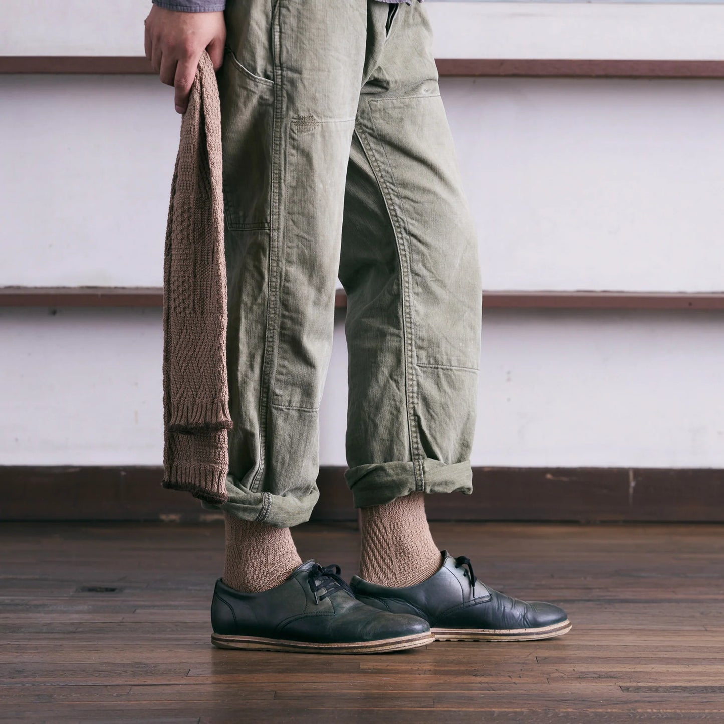 Yahae Organic Cotton Yak Knit Pattern Socks Brown Small | Yahae | Miss Arthur | Home Goods | Tasmania