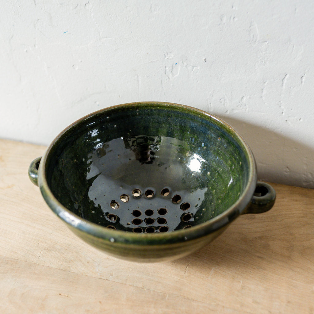 Zsolt Faludi Berry Colander Green Glaze | Zsolt Faludi | Miss Arthur | Home Goods | Tasmania