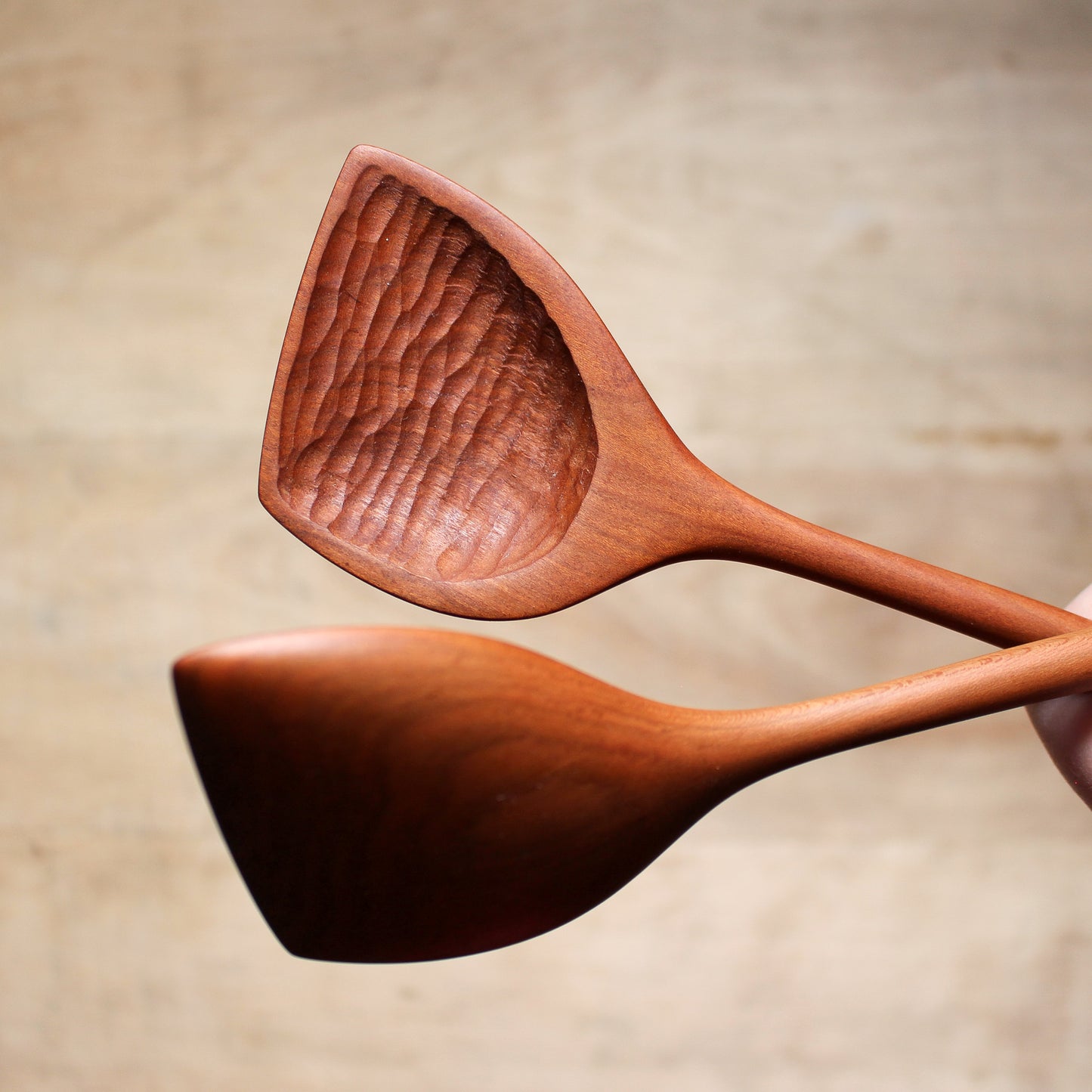 Hand Carved Wooden Salad Servers Plum | Marini | Miss Arthur | Home Goods | Tasmania
