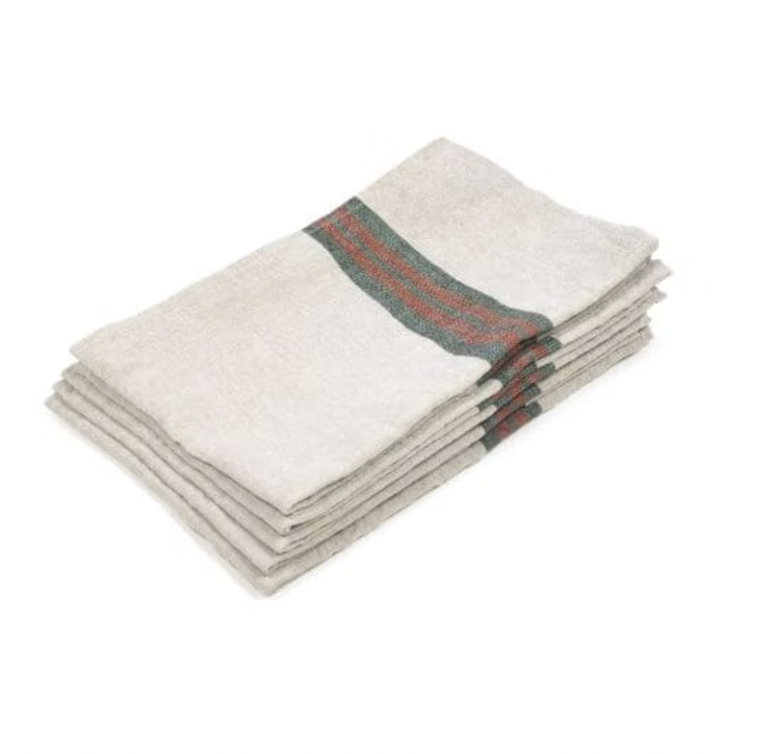 Libeco Dock Kitchen Towel Green Stripe | Libeco | Miss Arthur | Home Goods | Tasmania