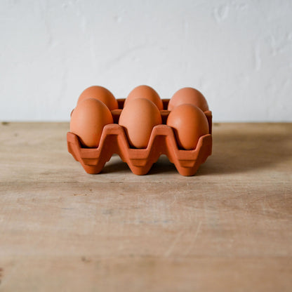 Weston Mill Pottery Egg Rack (6) Natural Terracotta | Weston Mill Pottery | Miss Arthur | Home Goods | Tasmania