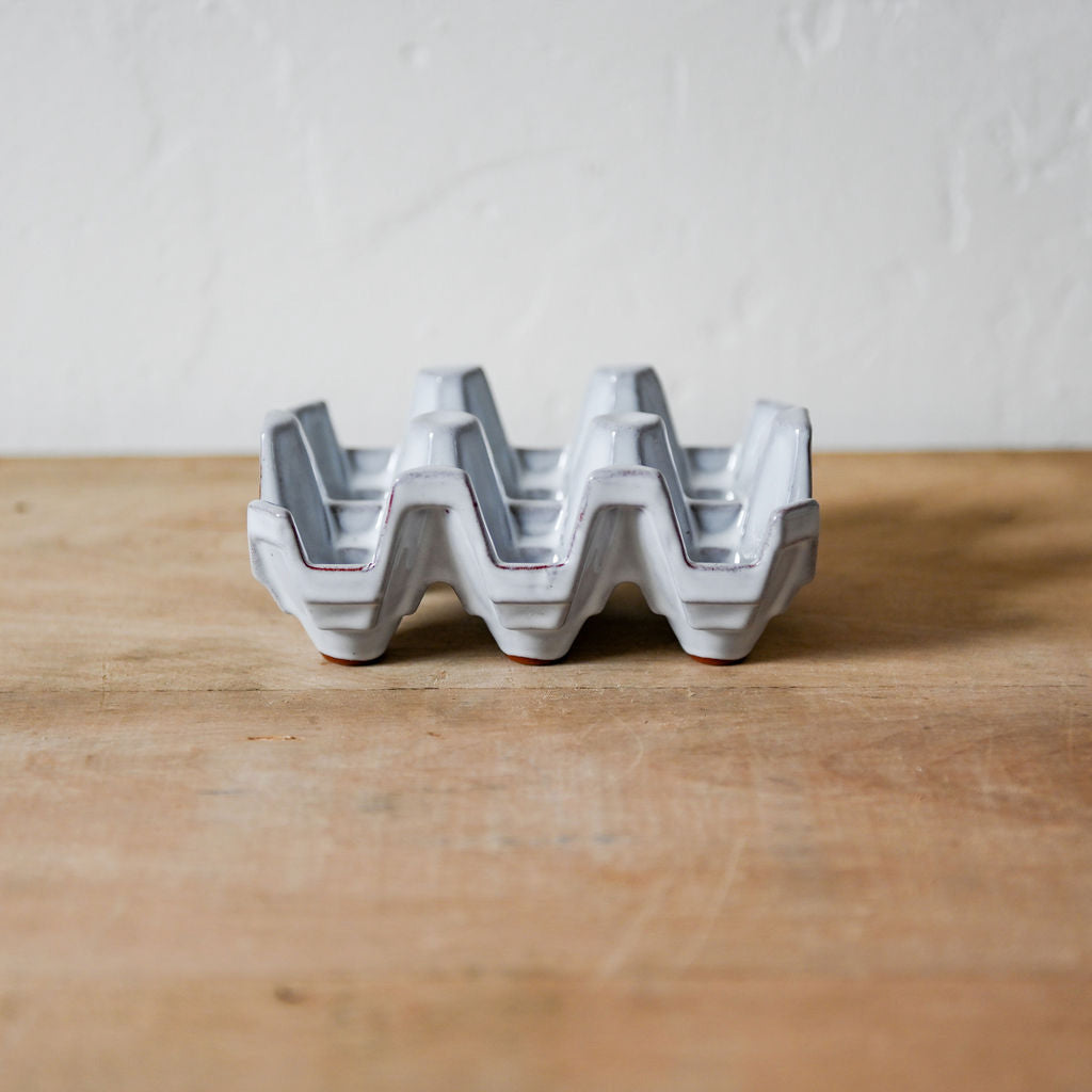 Egg Rack (6) White Full Glaze | Weston Mill Pottery | Miss Arthur | Home Goods | Tasmania