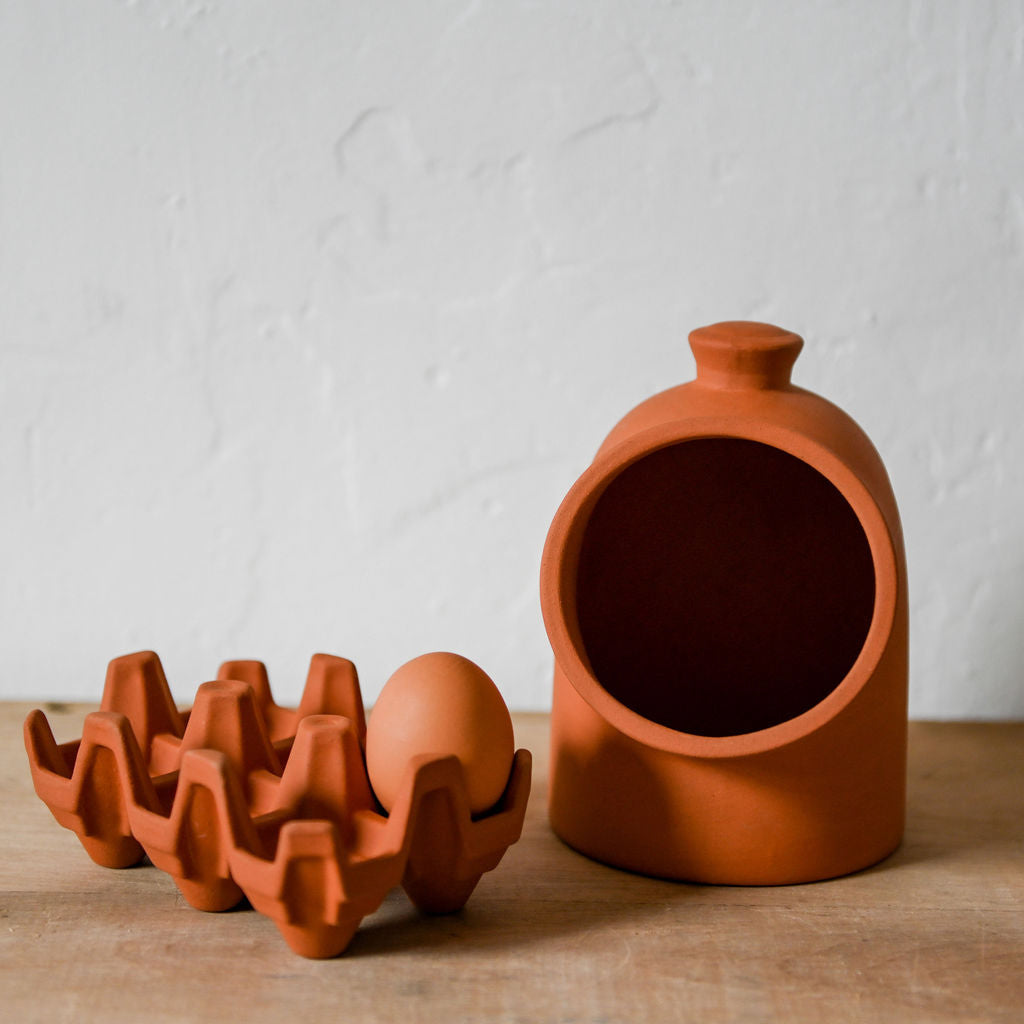 Weston Mill Pottery Egg Rack (6) Natural Terracotta | Weston Mill Pottery | Miss Arthur | Home Goods | Tasmania
