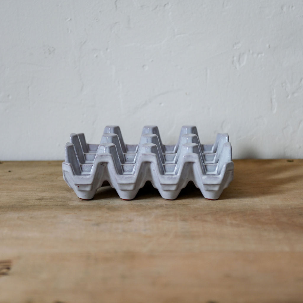 Egg Rack (12) White Full Glaze | Weston Mill Pottery | Miss Arthur | Home Goods | Tasmania