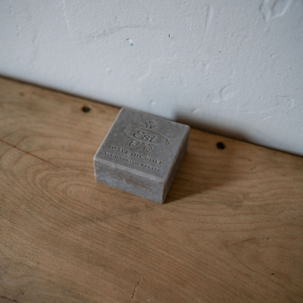 Est Square Soap Block Black Clay Cypress and Lemon | Est | Miss Arthur | Home Goods | Tasmania