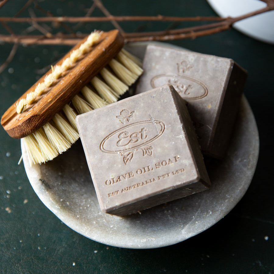 Est Square Soap Block Black Clay Cypress and Lemon | Est | Miss Arthur | Home Goods | Tasmania