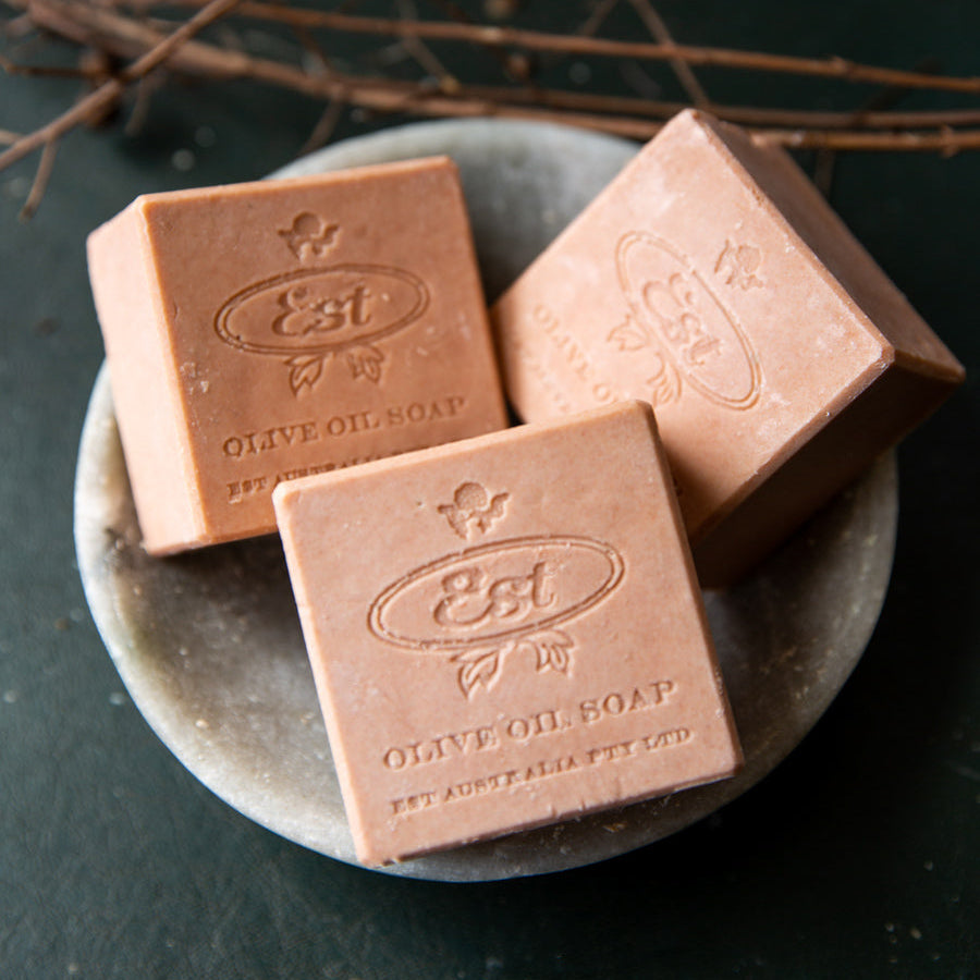 Est Square Soap Block Pink Clay Geranium | Est | Miss Arthur | Home Goods | Tasmania