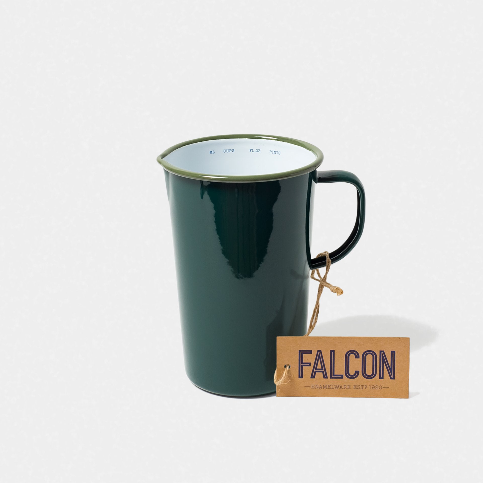 Falcon Enamelware Enamel 2 Pint Jug Samphire Green | Falcon Enamelware | Miss Arthur | Home Goods | Tasmania