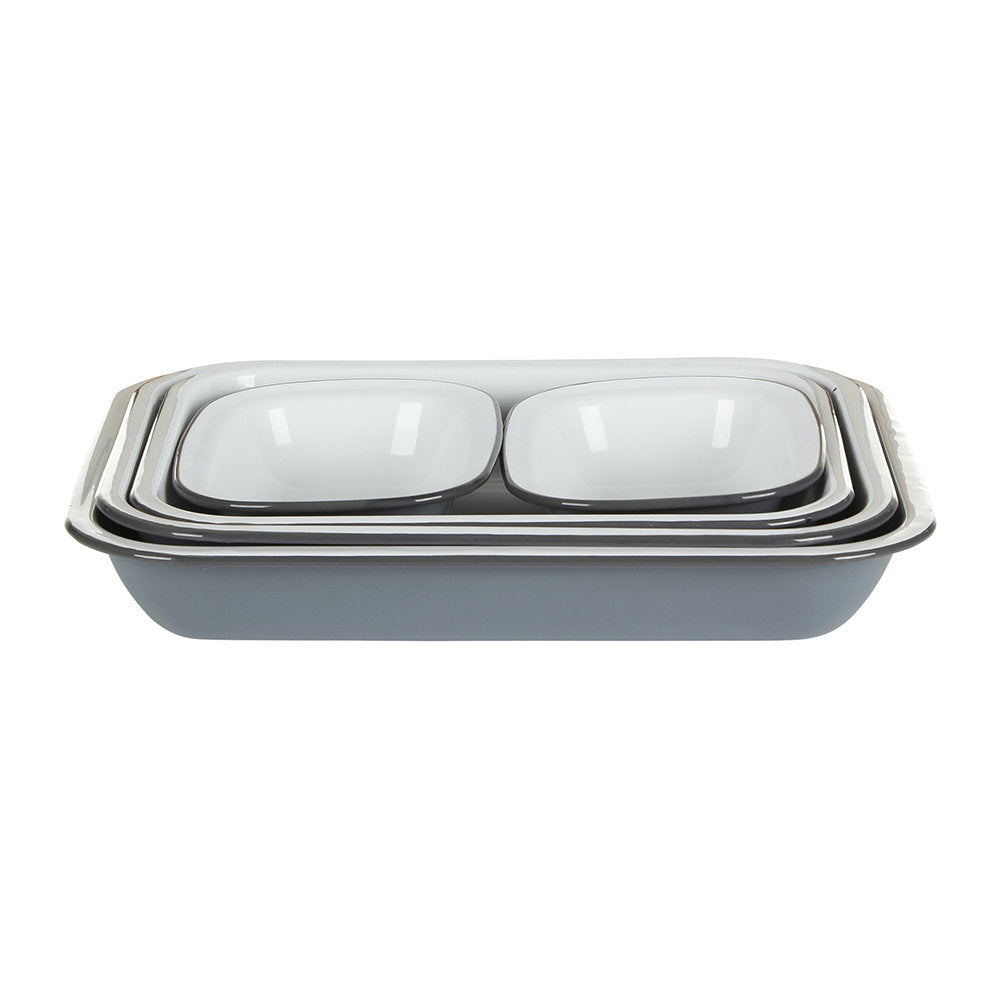 Falcon Enamelware Enamel Bake Set Pigeon Grey | Falcon Enamelware | Miss Arthur | Home Goods | Tasmania