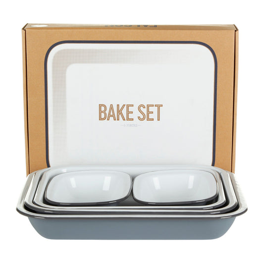 Falcon Enamelware Enamel Bake Set Pigeon Grey | Falcon Enamelware | Miss Arthur | Home Goods | Tasmania