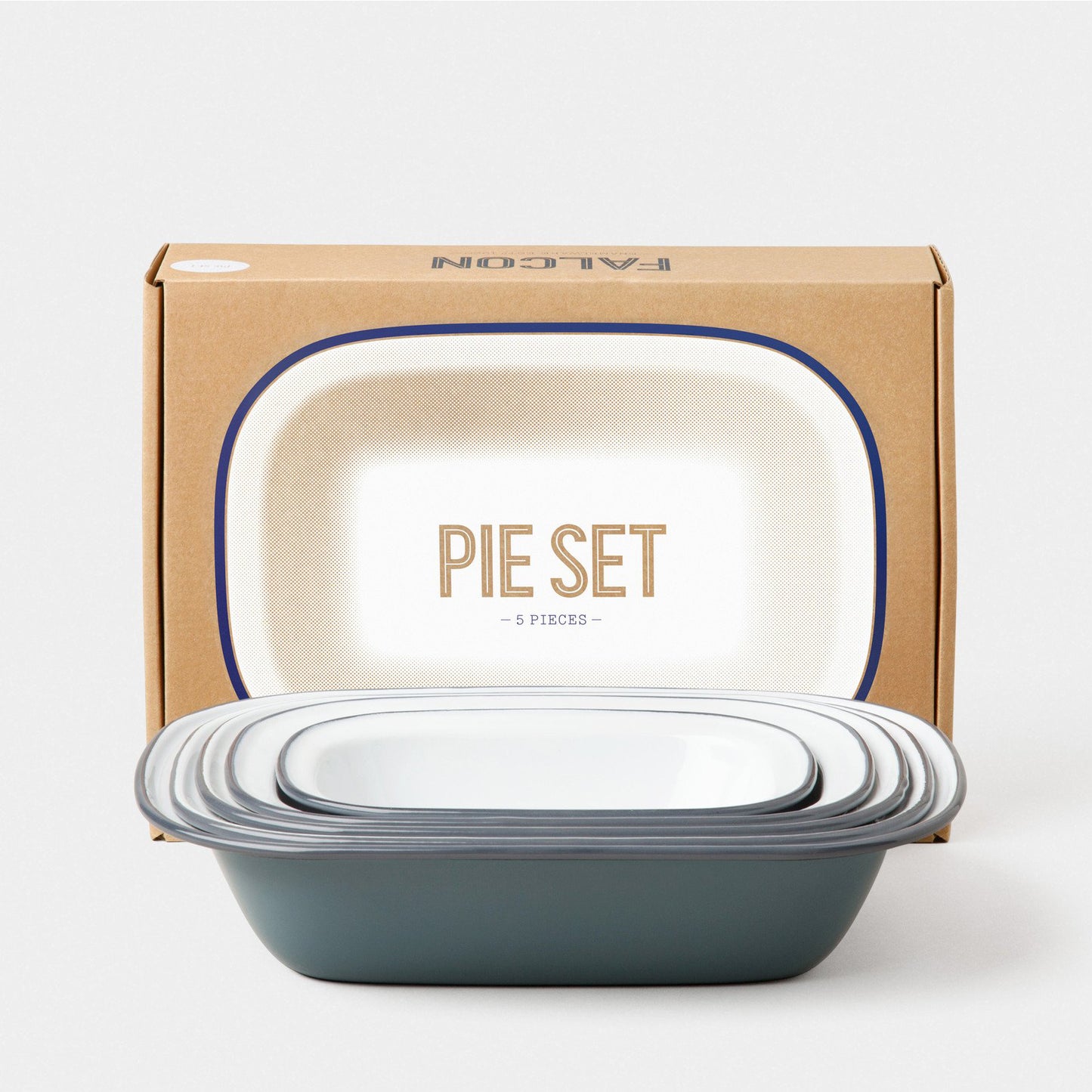 Falcon Enamelware Enamel Pie Set Pigeon Grey | Falcon Enamelware | Miss Arthur | Home Goods | Tasmania