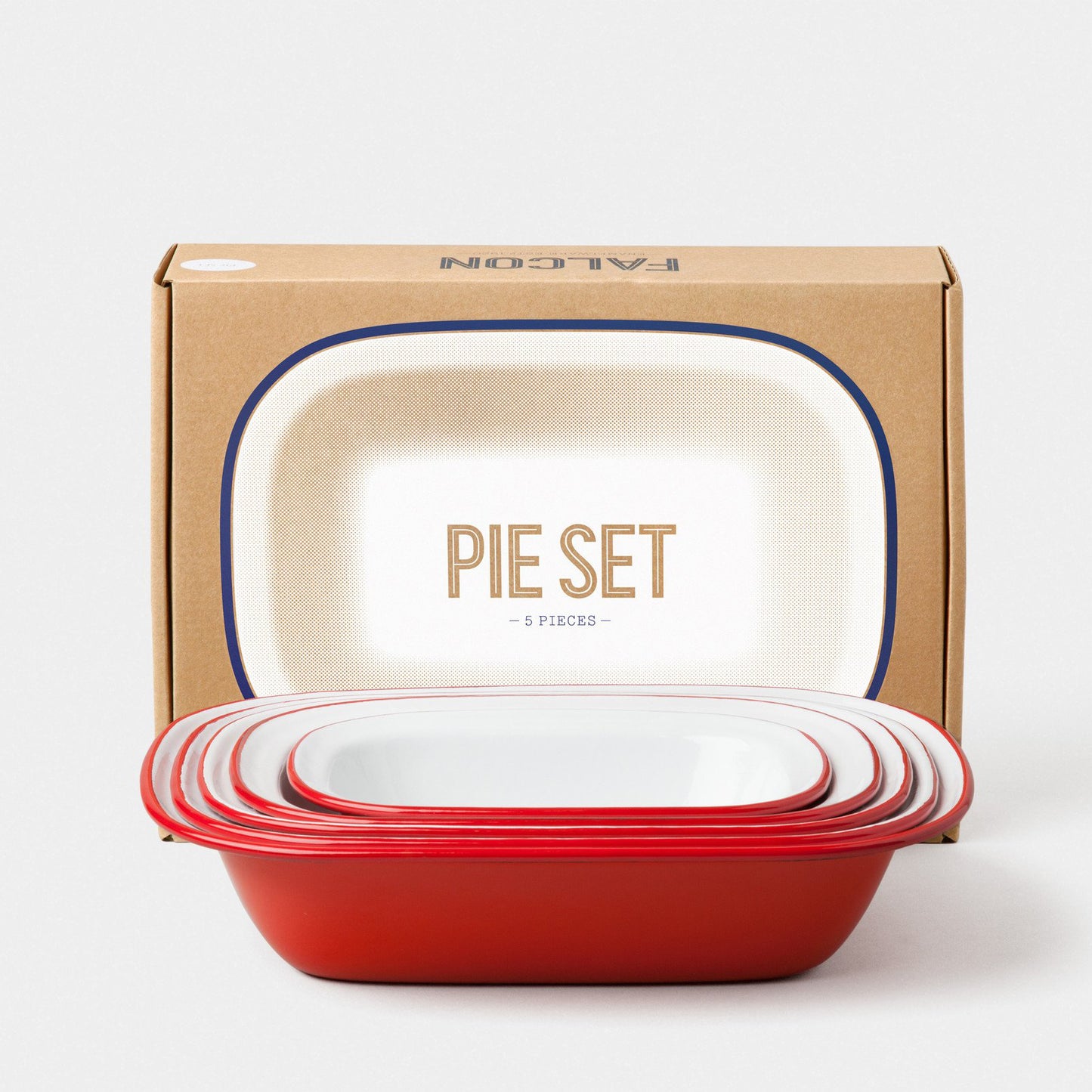 Falcon Enamelware Enamel Pie Set Pillarbox Red | Falcon Enamelware | Miss Arthur | Home Goods | Tasmania