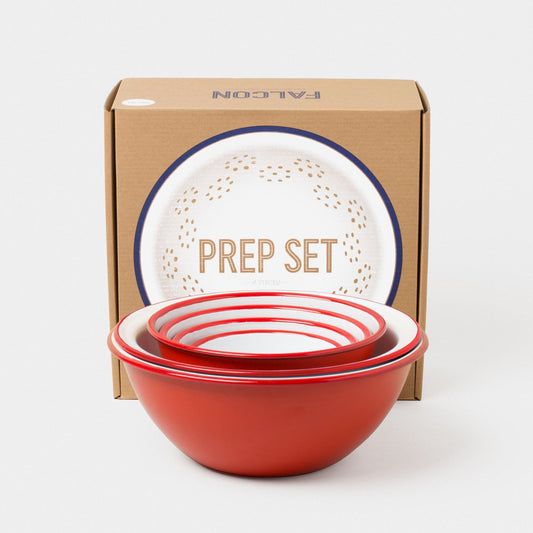 Falcon Enamelware Enamel Prep Set Pillarbox Red | Falcon Enamelware | Miss Arthur | Home Goods | Tasmania