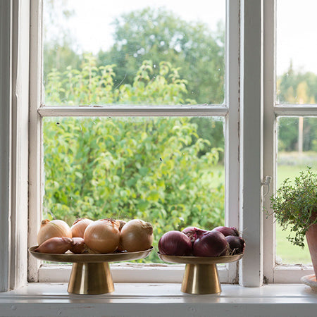 Fog Linen Work Brass Cake Stand Medium | Fog Linen Work | Miss Arthur | Home Goods | Tasmania
