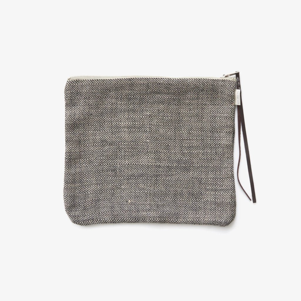 Canna Pouch Medium Herringbone | Fog Linen Work | Miss Arthur | Home Goods | Tasmania