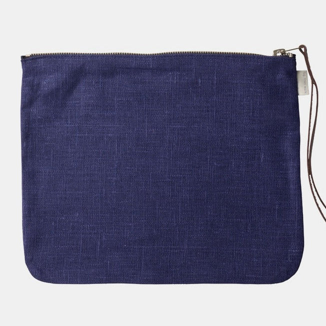 Fog Linen Work Canna Pouch Large Blue Violet | Fog Linen Work | Miss Arthur | Home Goods | Tasmania