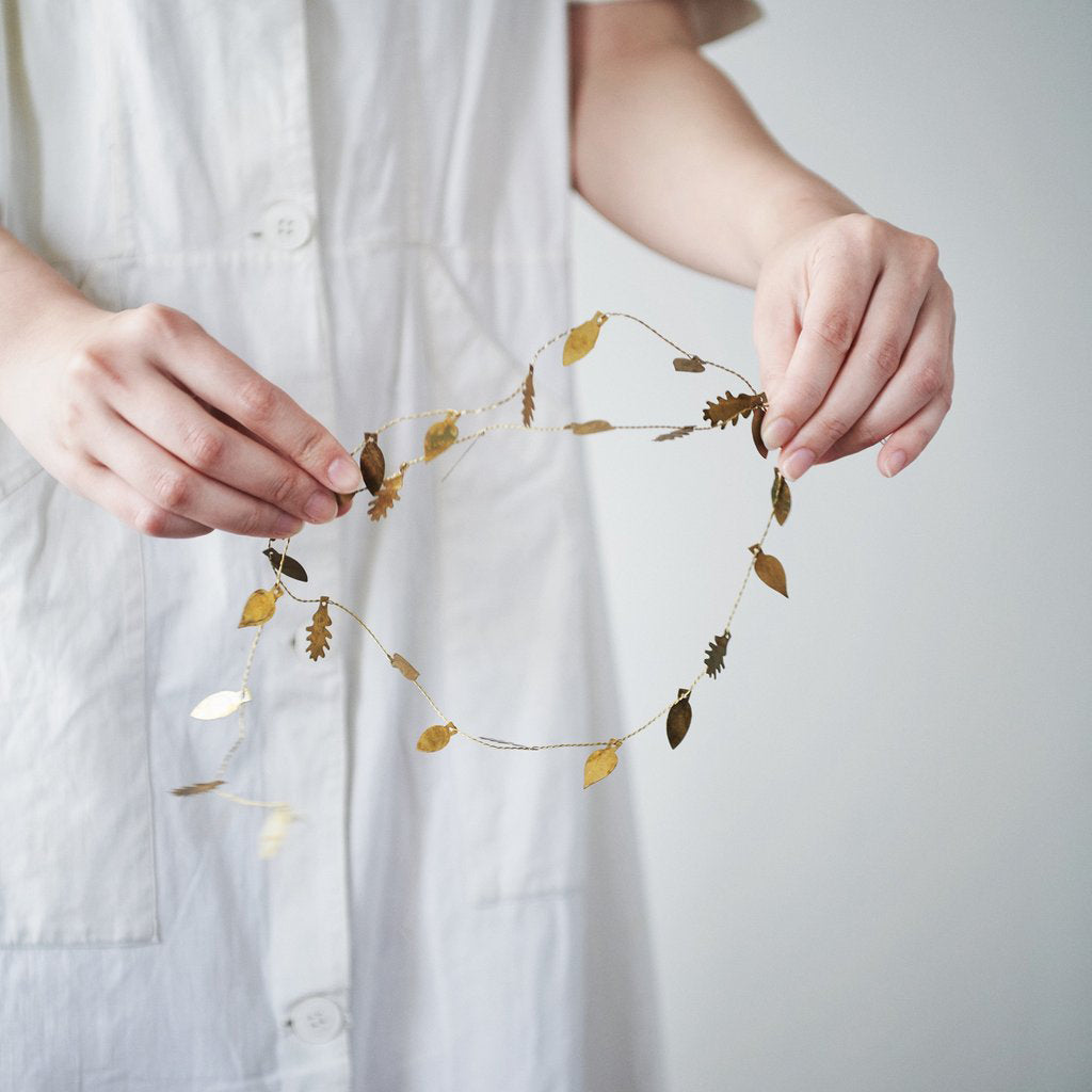 Fog Linen Work Brass Garland Leaf | Fog Linen Work | Miss Arthur | Home Goods | Tasmania