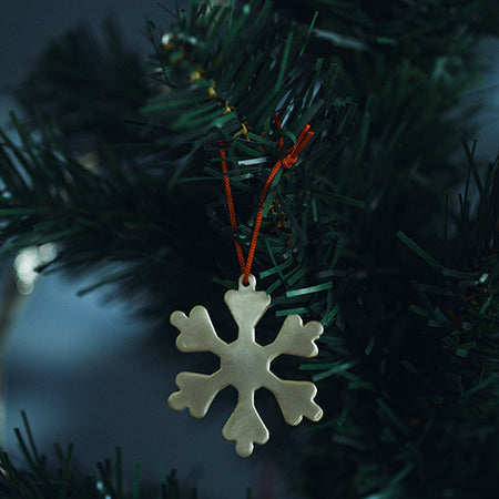 Fog Linen Work Brass Snow Flake Ornament (B) | Fog Linen Work | Miss Arthur | Home Goods | Tasmania