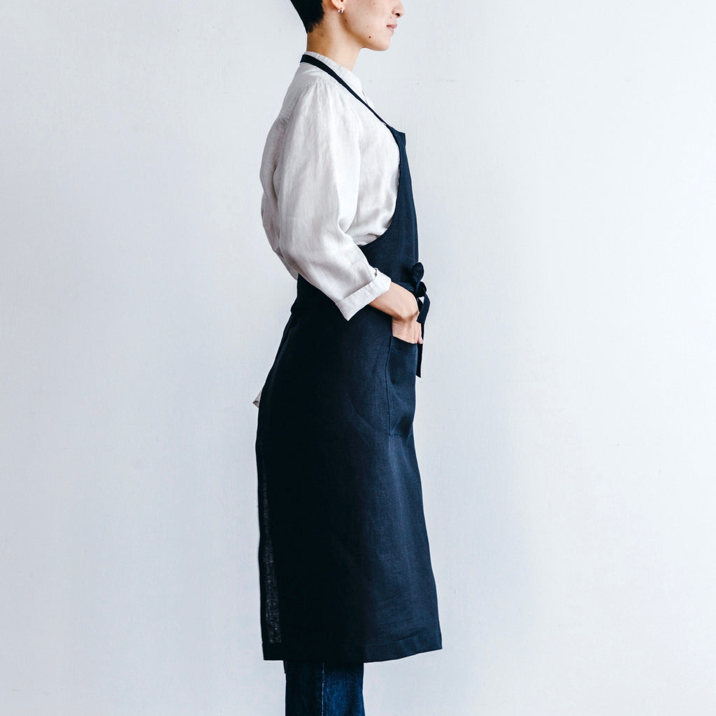 Fog Linen Work Linen Full Apron Navy | Fog Linen Work | Miss Arthur | Home Goods | Tasmania