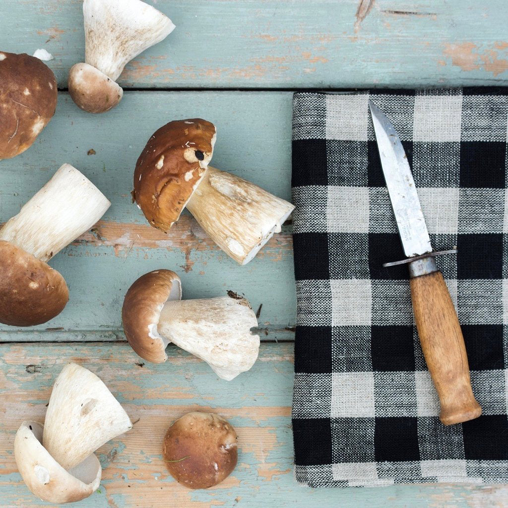 Fog Linen Work Thick Linen Cloth Black Natural Check | Fog Linen Work | Miss Arthur | Home Goods | Tasmania