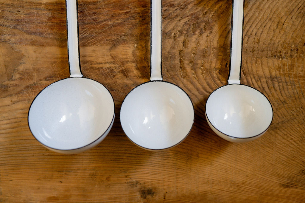 Riess Enamel Ladle White 9cm | Riess | Miss Arthur | Home Goods | Tasmania