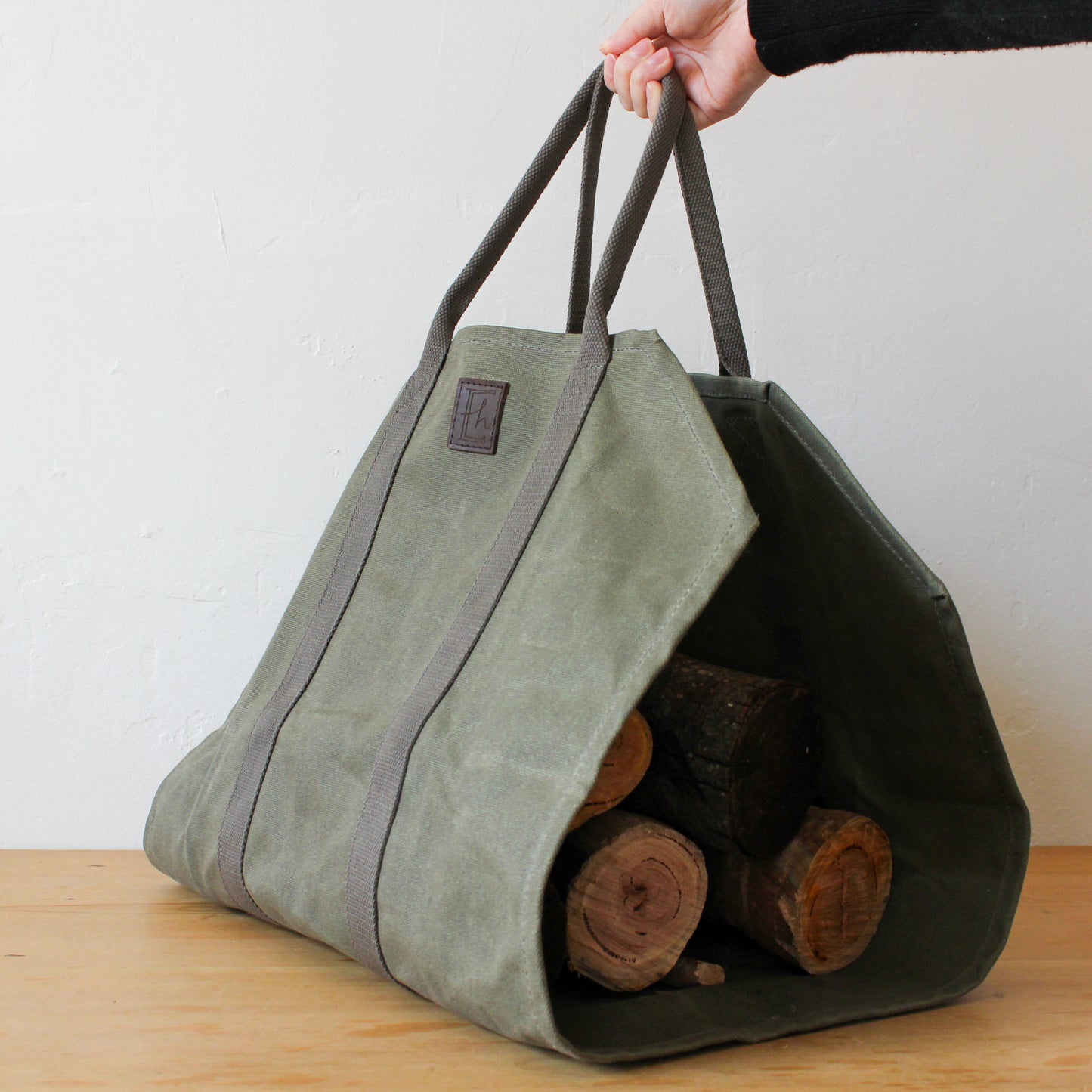 Waxed Canvas Log Carrier | Heaven in Earth | Miss Arthur | Home Goods | Tasmania