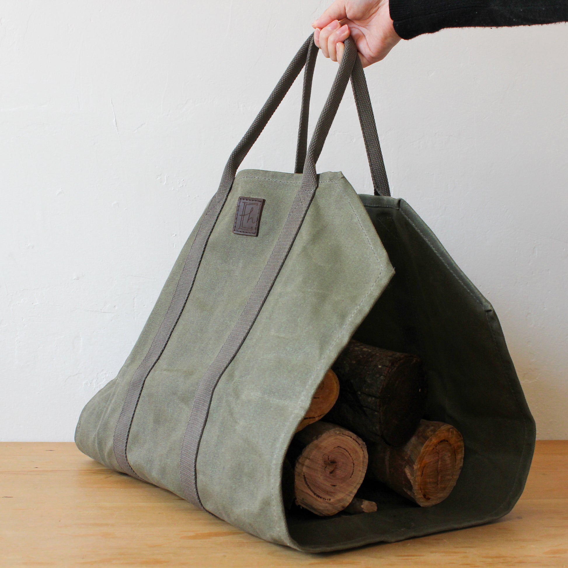 Waxed Canvas Log Carrier | Heaven in Earth | Miss Arthur | Home Goods | Tasmania