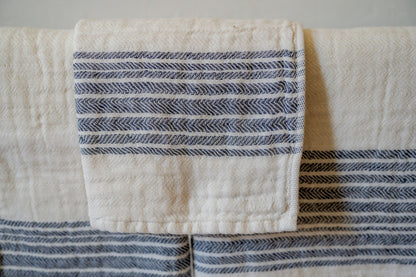 Kontex Flaxline Bath Towel Navy & Ivory | Kontex | Miss Arthur | Home Goods | Tasmania