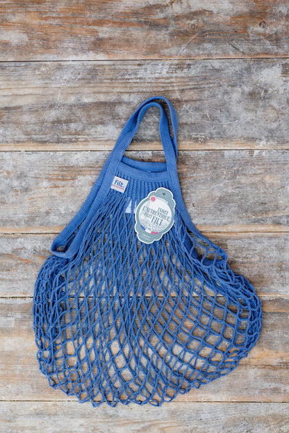 Filt French String Bag Short Handle Bleu Jean | Filt | Miss Arthur | Home Goods | Tasmania