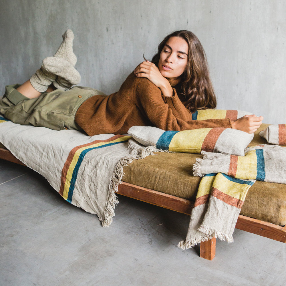 Libeco Mercurio Cushion Cover Stripe | Libeco | Miss Arthur | Home Goods | Tasmania