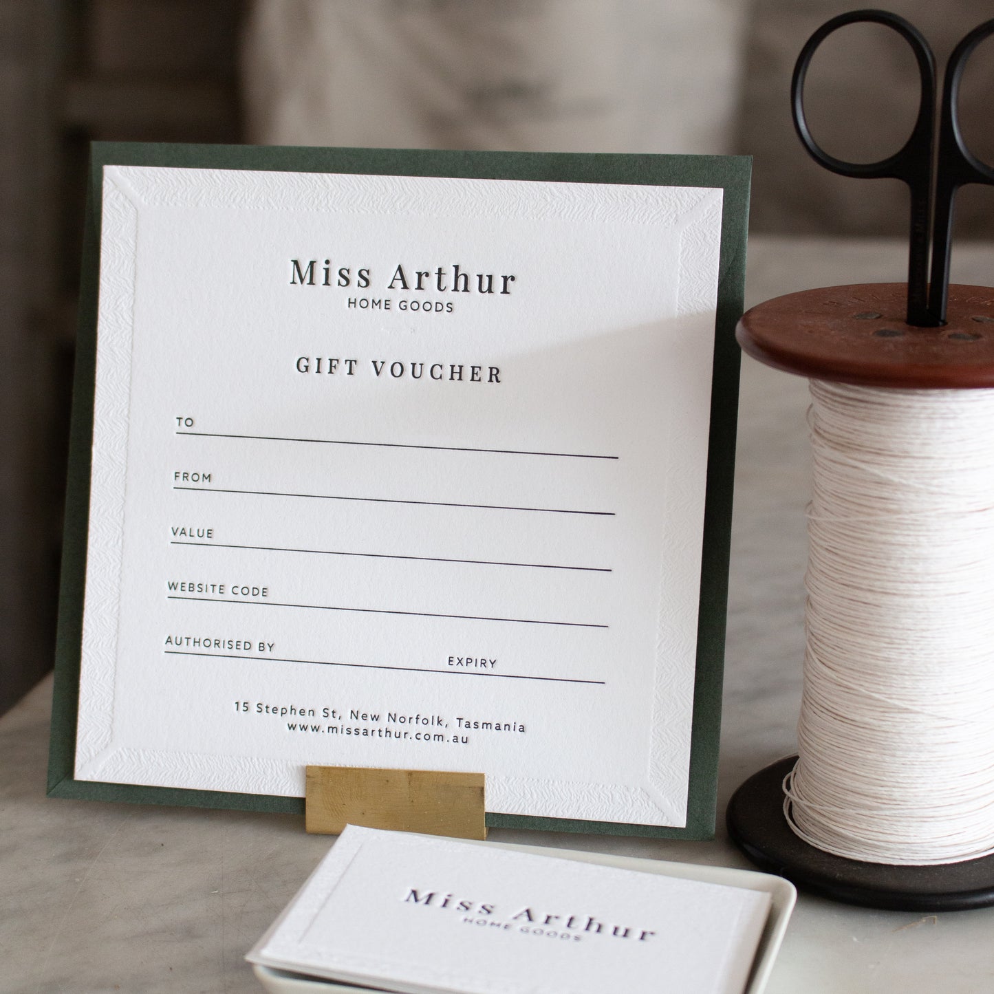 Physical Gift Voucher | Miss Arthur | Miss Arthur | Home Goods | Tasmania