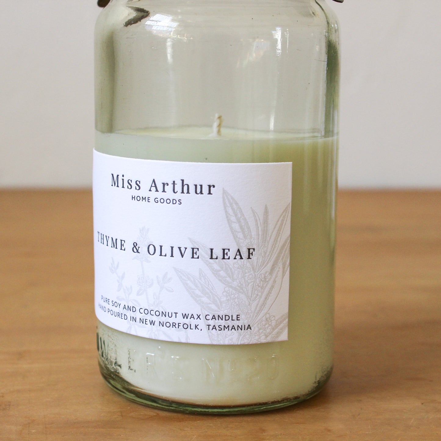 Thyme & Olive Leaf N° 20 Candle | Miss Arthur | Miss Arthur | Home Goods | Tasmania