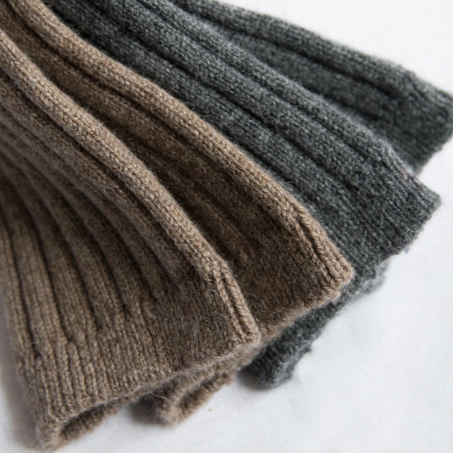 Nishiguchi Kutsushita Praha Cashmere Ribbed Sock Charcoal Medium | Nishiguchi Kutsushita | Miss Arthur | Home Goods | Tasmania